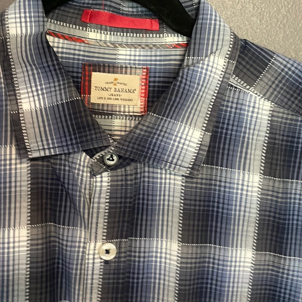 Tommy Bahama button up plaid shirt size XL
